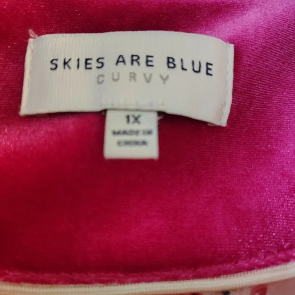 Fuchsia Velvet Blazer Size 1X - Picture 5 of 6